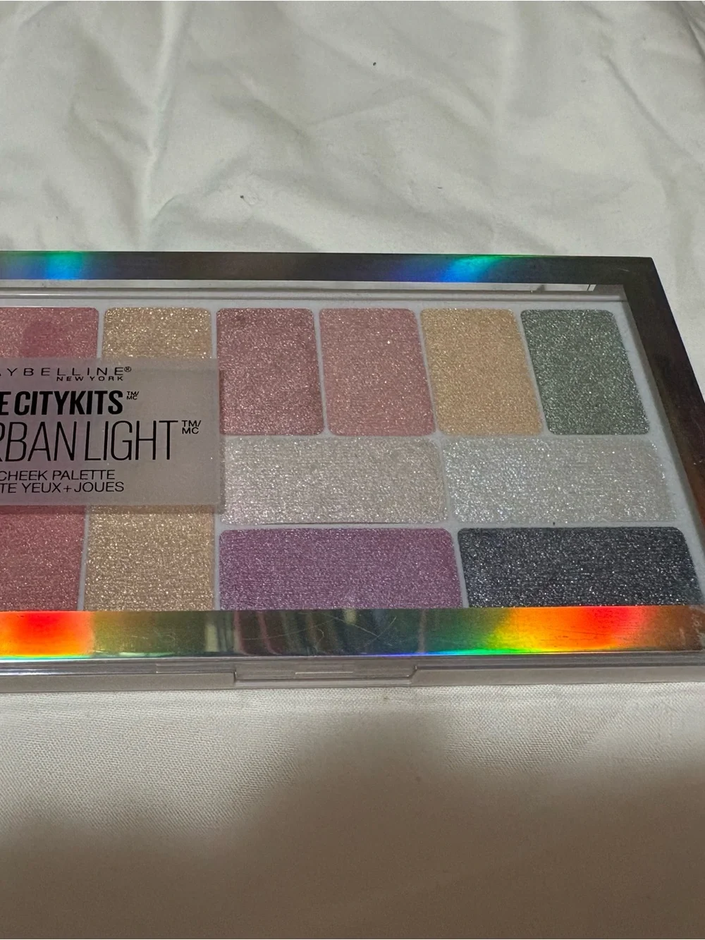 Maybelline Shimmer Eyes & Cheeks Palette — Pink, Gold, Silver, Green, Purple